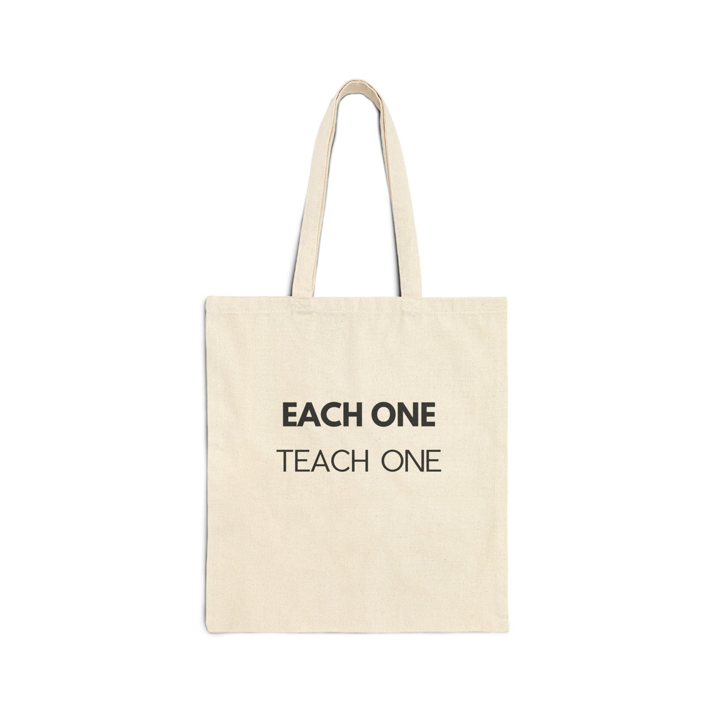 Each One Teach One Cotton Canvas Tote Bag