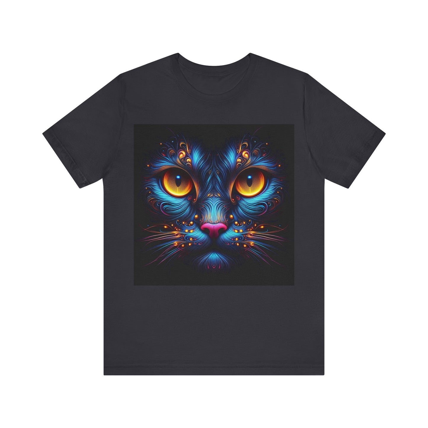 Blacklight Style - Cat Face #1 Unisex Tee