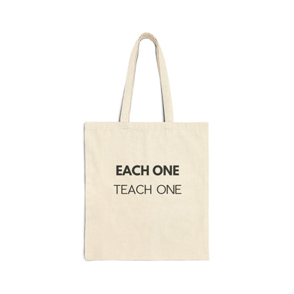 Each One Teach One Cotton Canvas Tote Bag