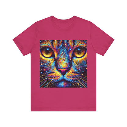 Blacklight Style - Cat Face #2 Unisex Tee