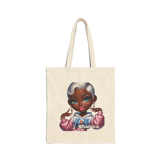 Chibi Chics Tote Bag - Cotton Canvas Tote (Customize with your Name)