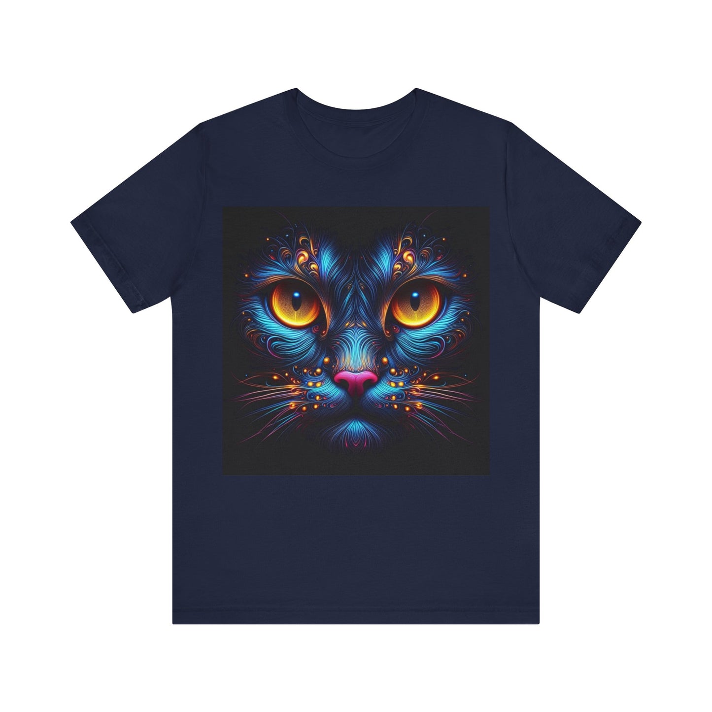 Blacklight Style - Cat Face #1 Unisex Tee