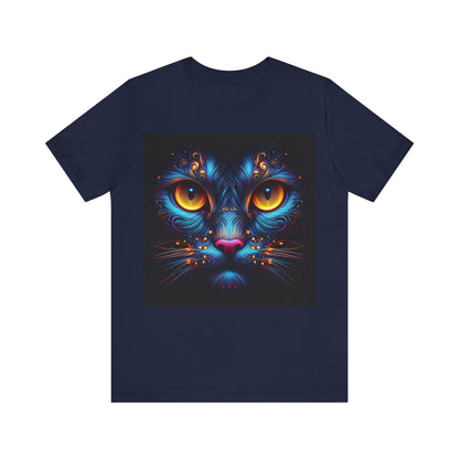 Blacklight Style - Cat Face #1 Unisex Tee