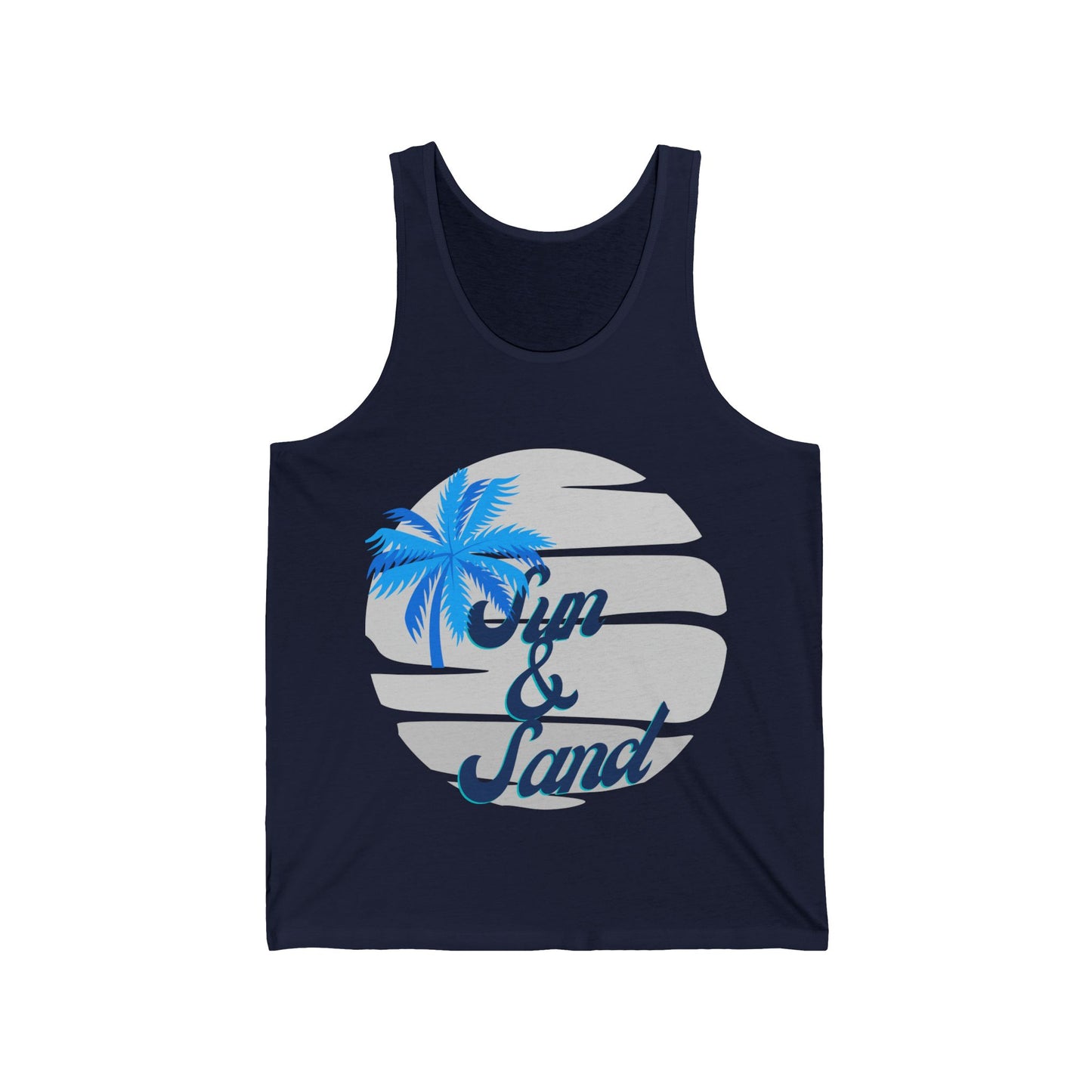 Vacation Sun & Sand Gray- Unisex Jersey Tank