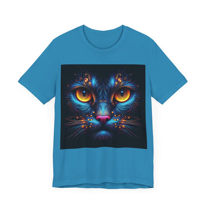 Blacklight Style - Cat Face #1 Unisex Tee