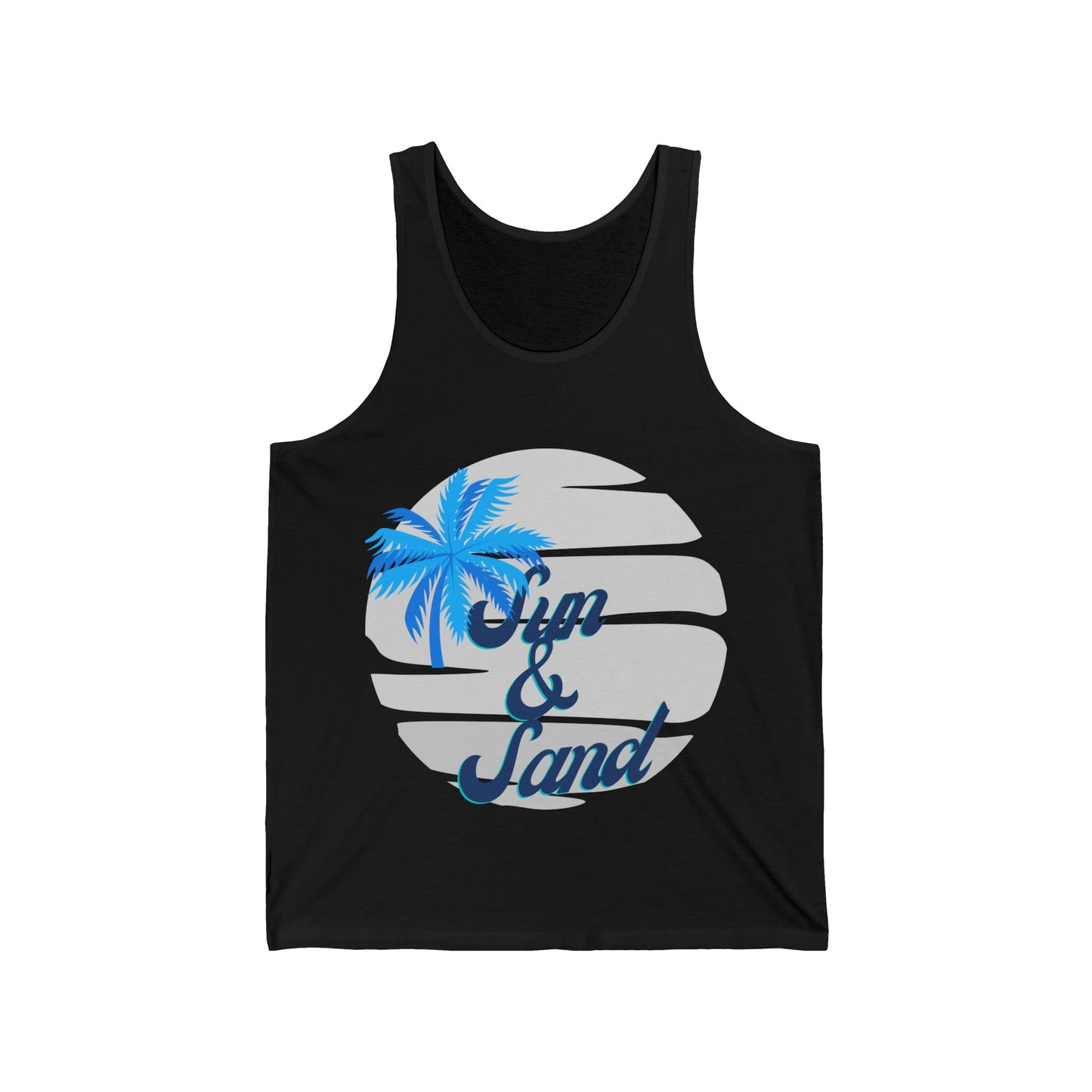 Vacation Sun & Sand Gray- Unisex Jersey Tank