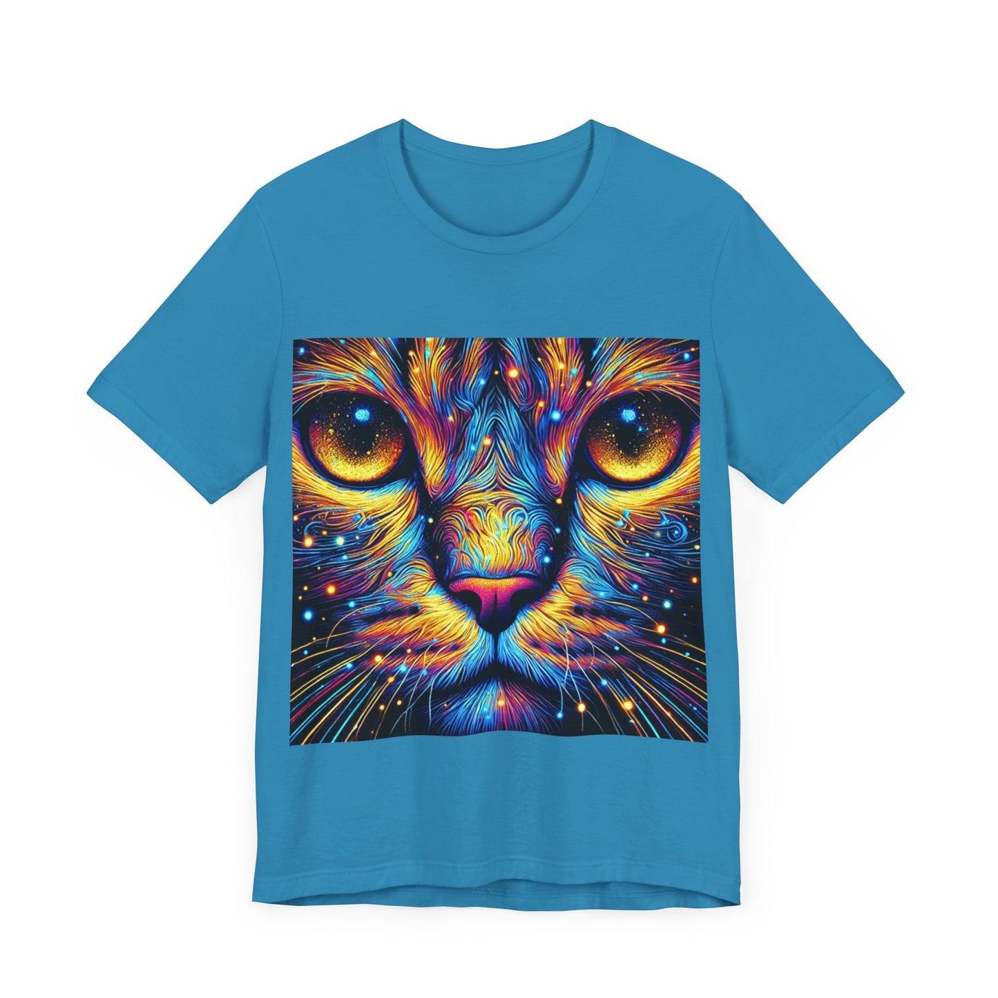 Blacklight Style - Cat Face #2 Unisex Tee