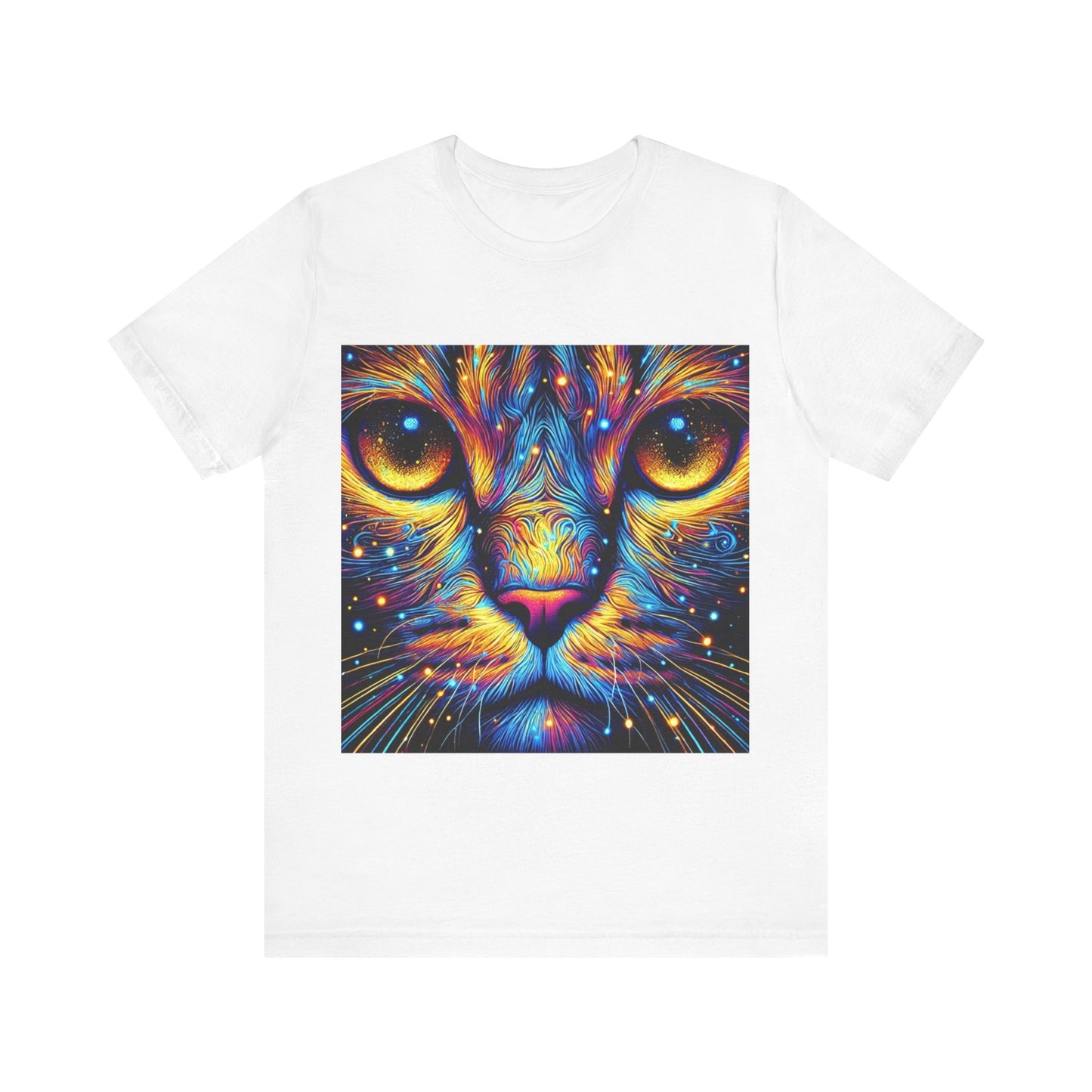 Blacklight Style - Cat Face #2 Unisex Tee