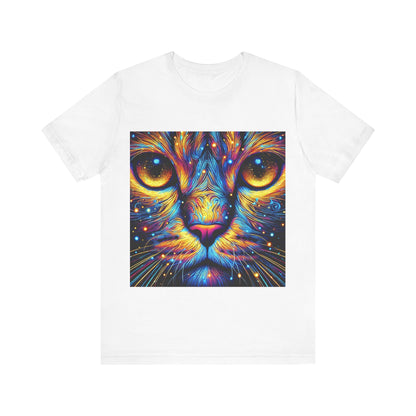 Blacklight Style - Cat Face #2 Unisex Tee