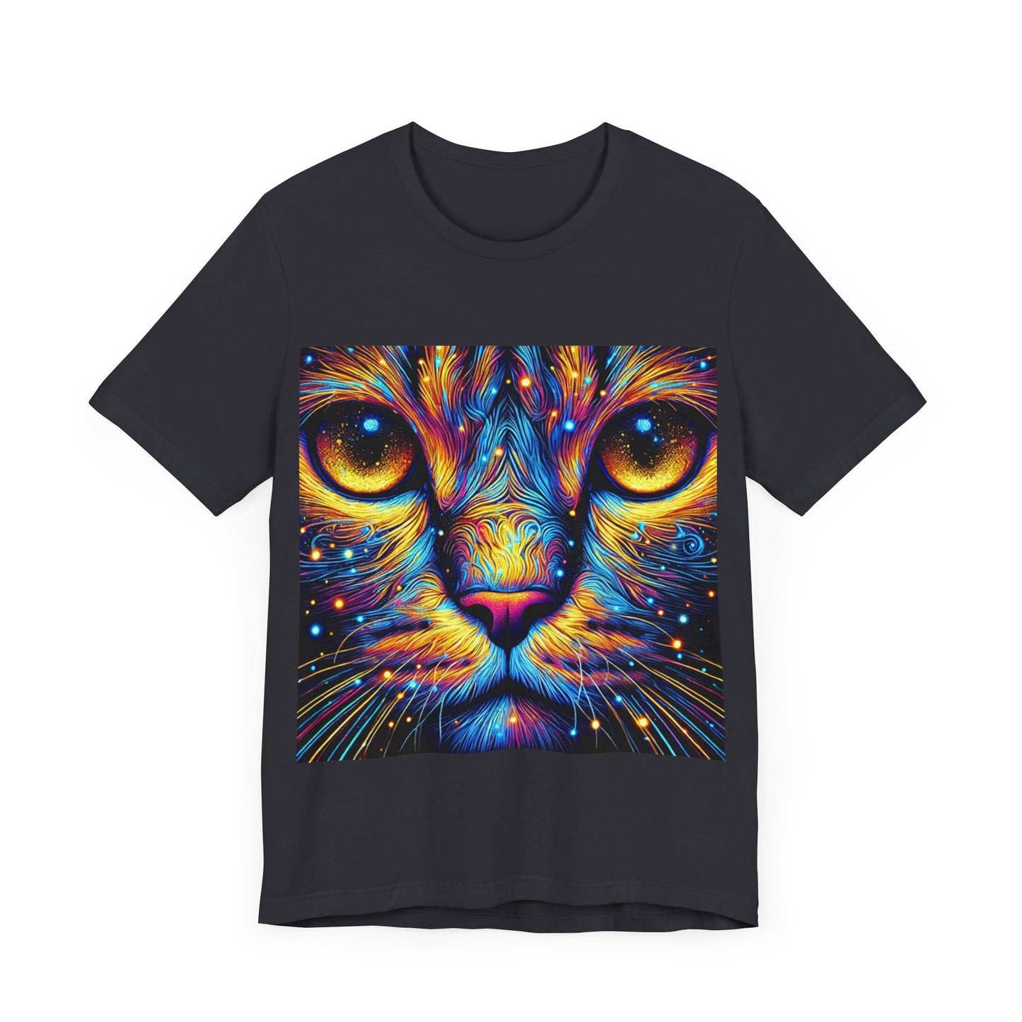 Blacklight Style - Cat Face #2 Unisex Tee