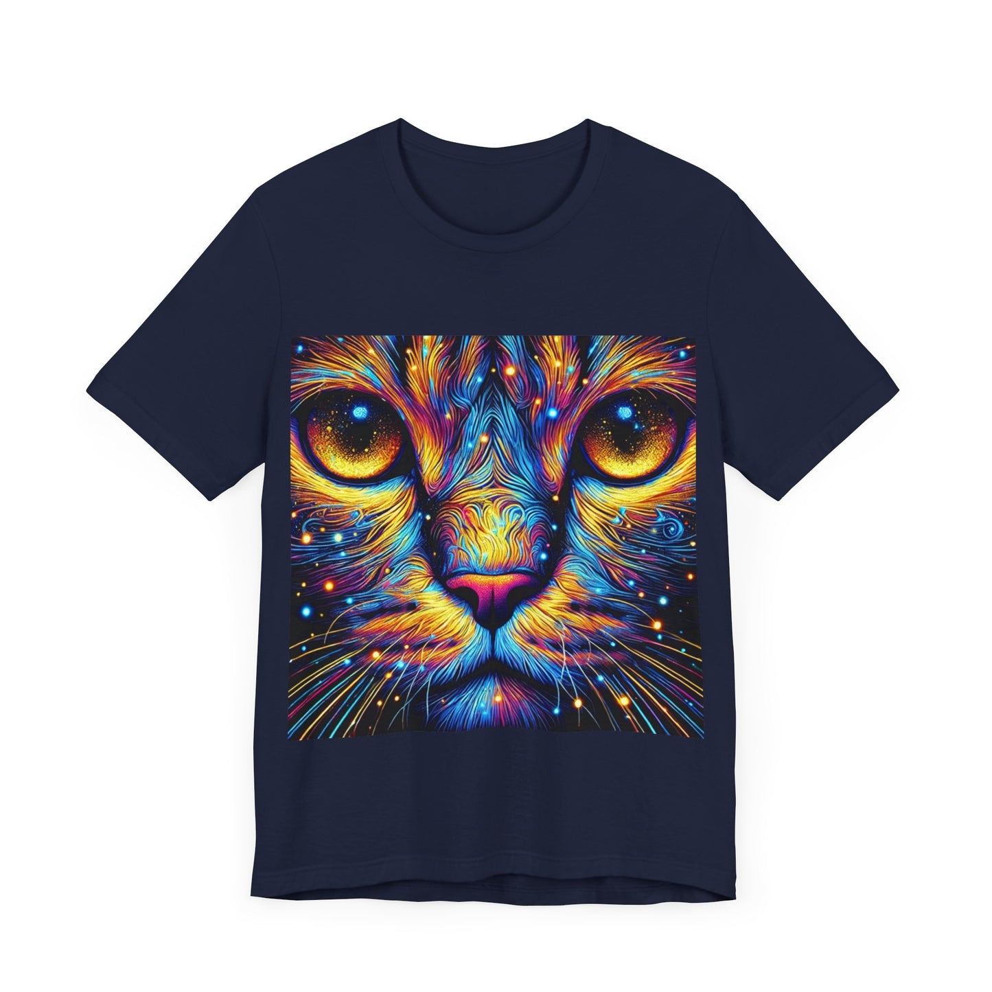 Blacklight Style - Cat Face #2 Unisex Tee