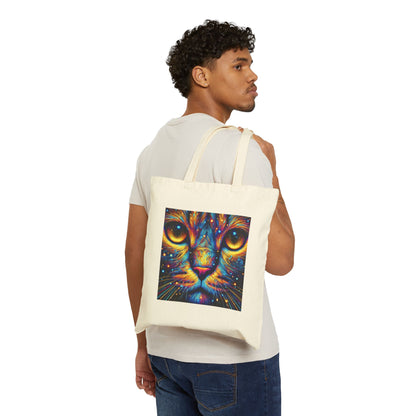 Blacklight Style - Cat Face #2 Tote Bag