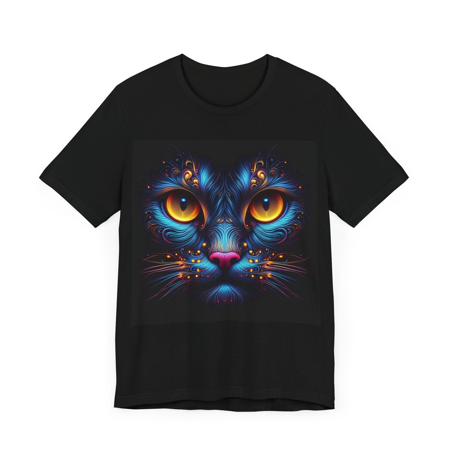 Blacklight Style - Cat Face #1 Unisex Tee