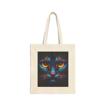 Blacklight Style - Cat Face #1 Tote Bag