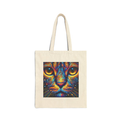 Blacklight Style - Cat Face #2 Tote Bag