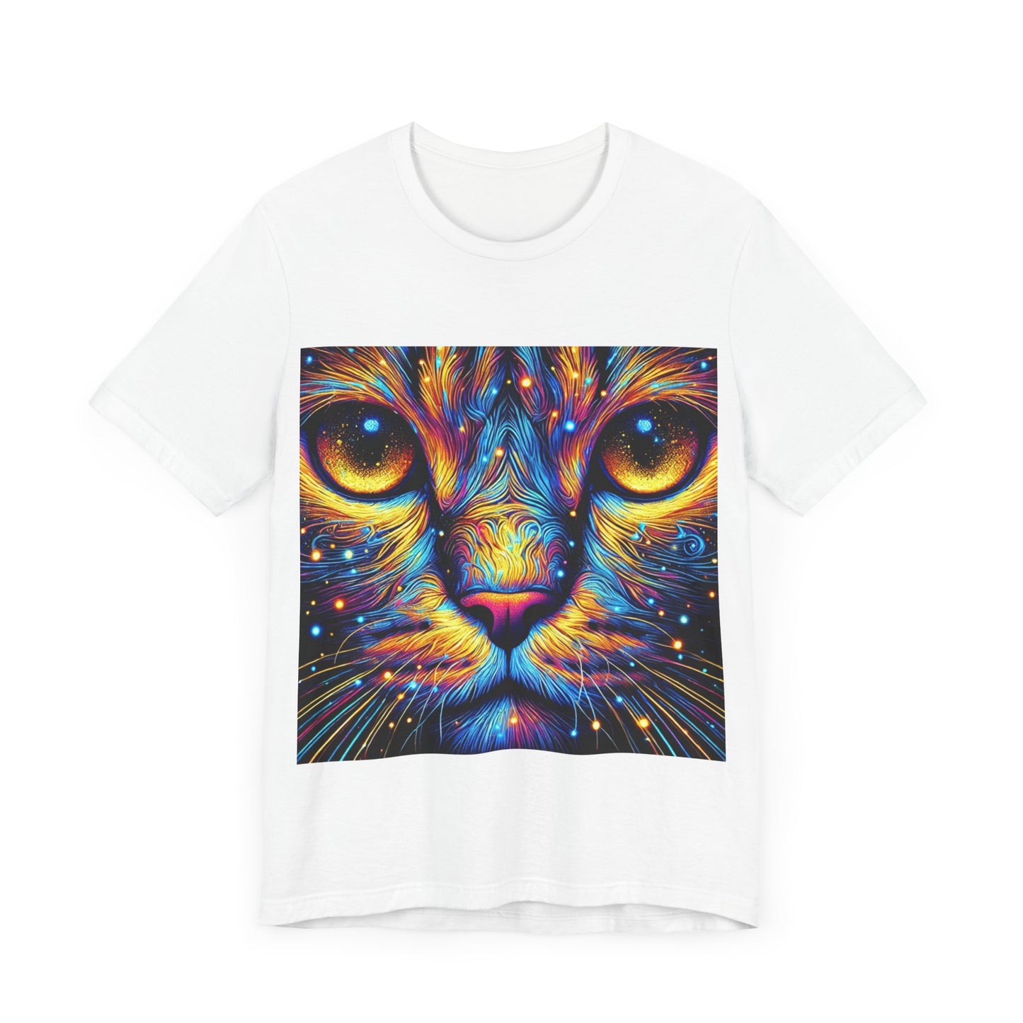 Blacklight Style - Cat Face #2 Unisex Tee