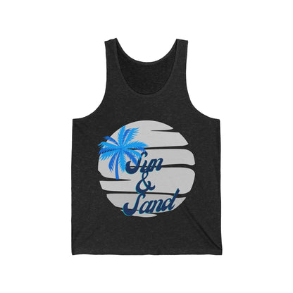 Vacation Sun & Sand Gray- Unisex Jersey Tank