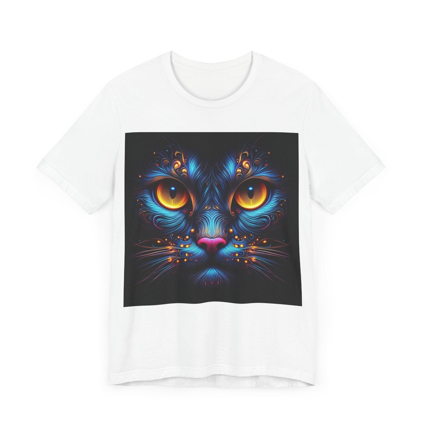 Blacklight Style - Cat Face #1 Unisex Tee