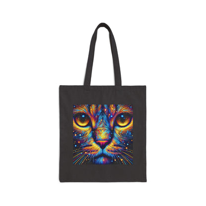 Blacklight Style - Cat Face #2 Tote Bag