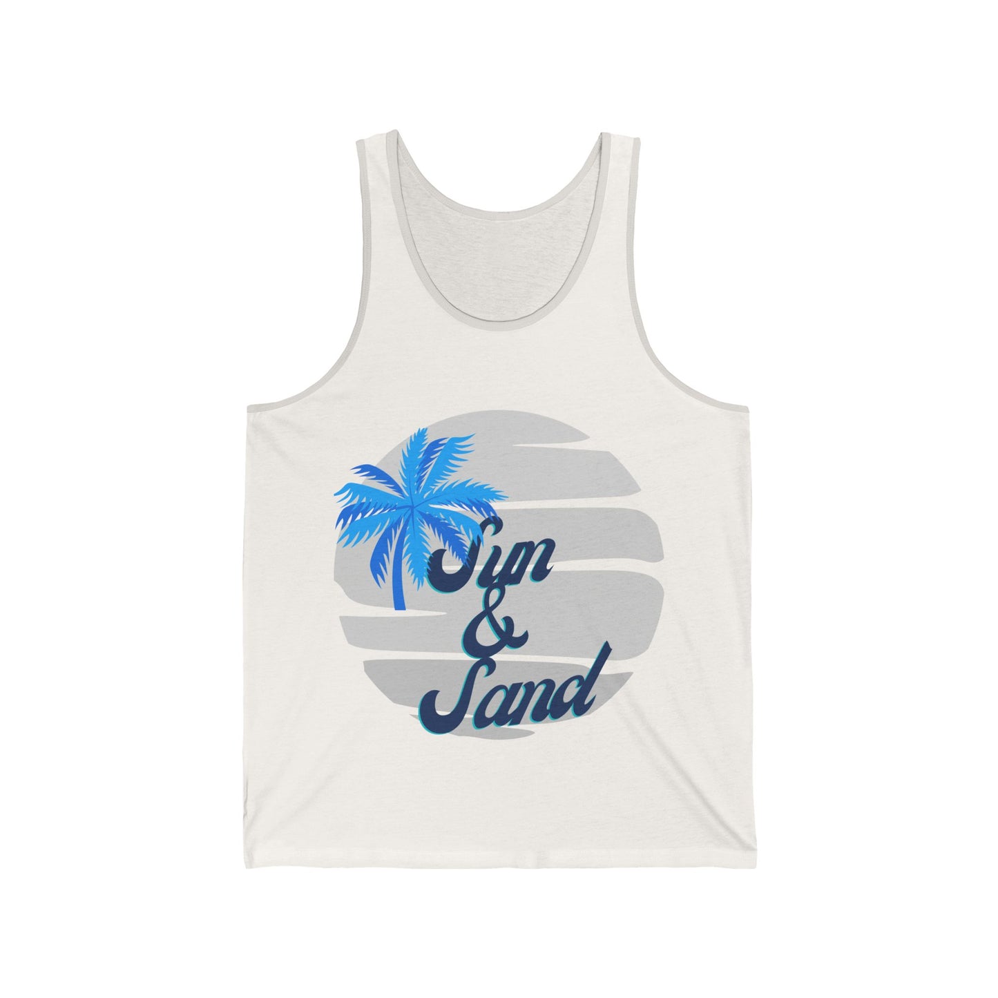 Vacation Sun & Sand Gray- Unisex Jersey Tank