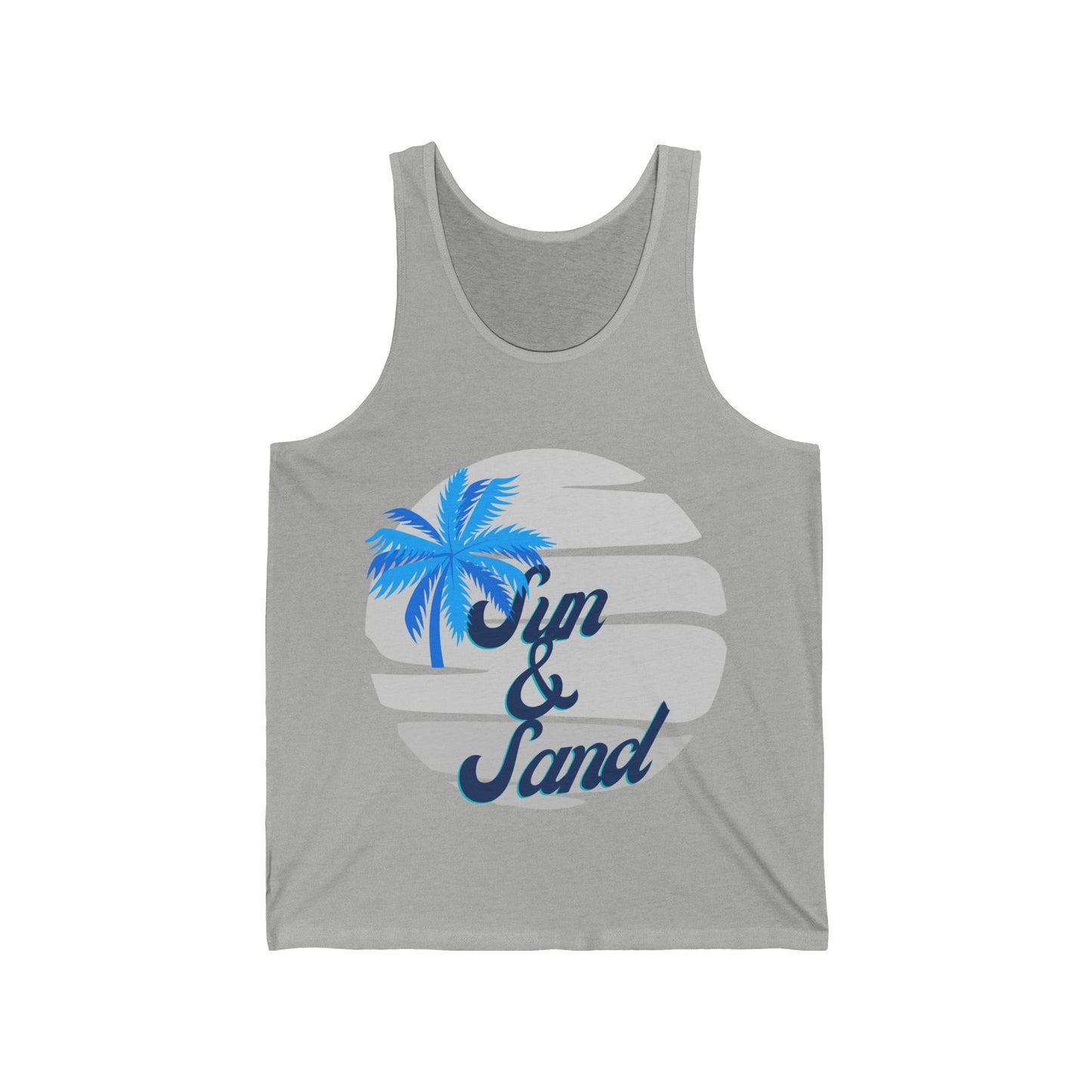 Vacation Sun & Sand Gray- Unisex Jersey Tank