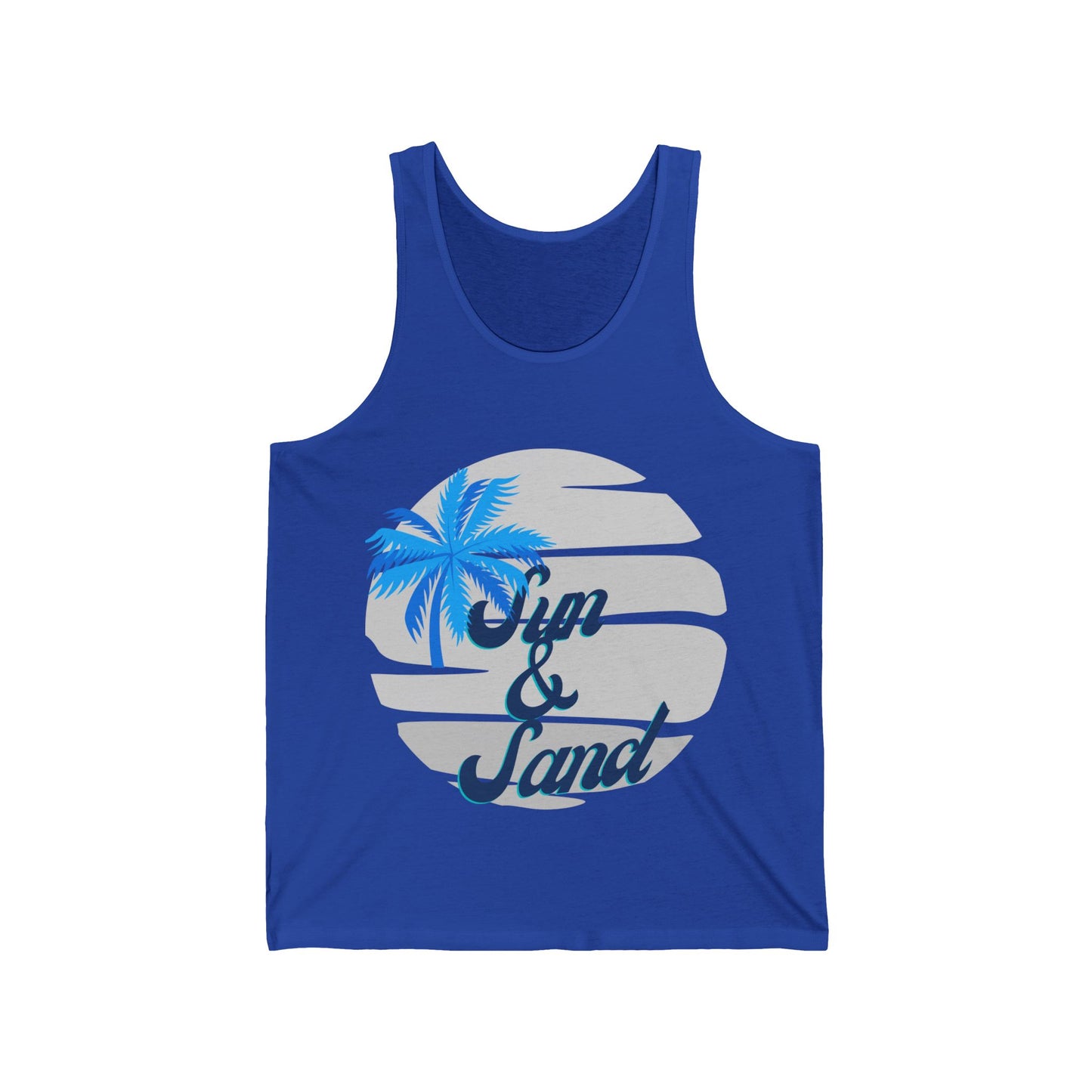 Vacation Sun & Sand Gray- Unisex Jersey Tank