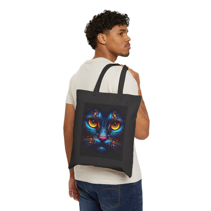 Blacklight Style - Cat Face #1 Tote Bag