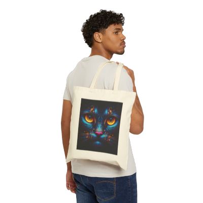 Blacklight Style - Cat Face #1 Tote Bag