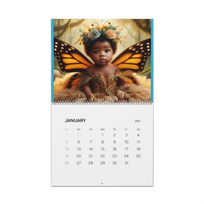 Baby Butterflies Design Wall Calendar 2025