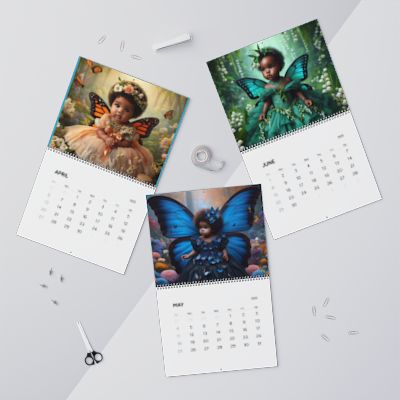 Baby Butterflies Design Wall Calendar 2025