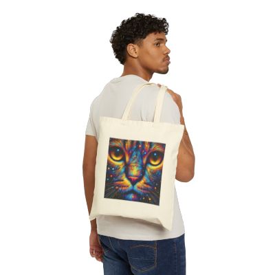 Blacklight Style - Cat Face #2 Tote Bag