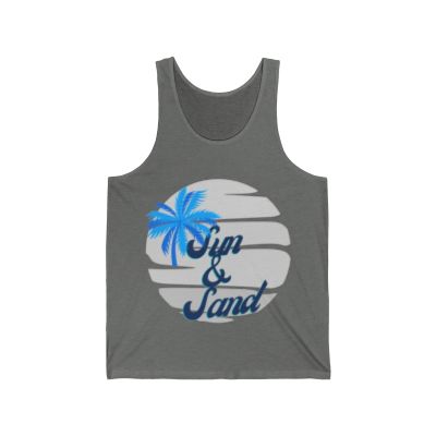 Vacation Sun & Sand Gray- Unisex Jersey Tank