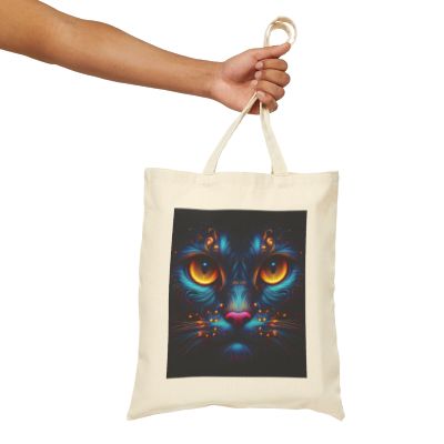 Blacklight Style - Cat Face #1 Tote Bag