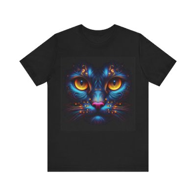 Blacklight Style - Cat Face #1 Unisex Tee