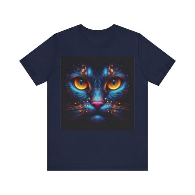 Blacklight Style - Cat Face #1 Unisex Tee