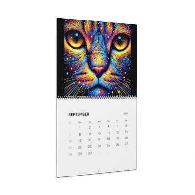 Blacklight Cat Images - Wall Calendar - 2025